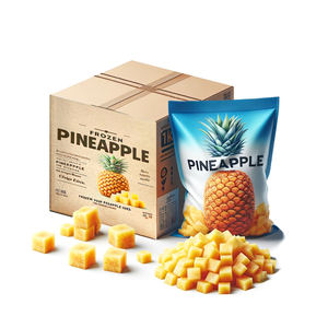 Premium Quality IQF Pineapple Tidbits Frozen Pineapple Puree For Smoothie Makers