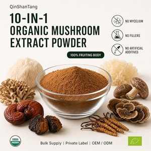 10 In 1 Organic Lions Mane Reishi Cordyceps Chaga Blend Mushroom Extract Powder Private Label 100% Fruiting Body Bulk Wholesale