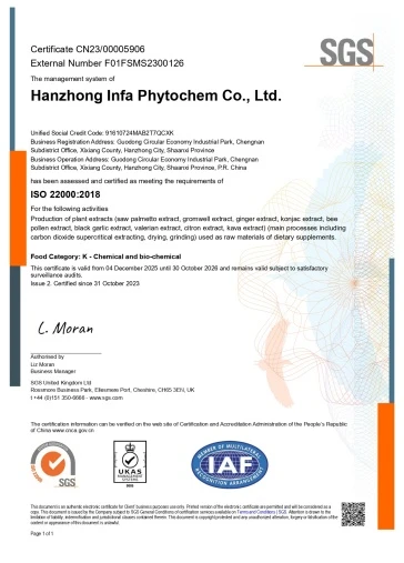 ISO22000 Food Safety Management System Certificate